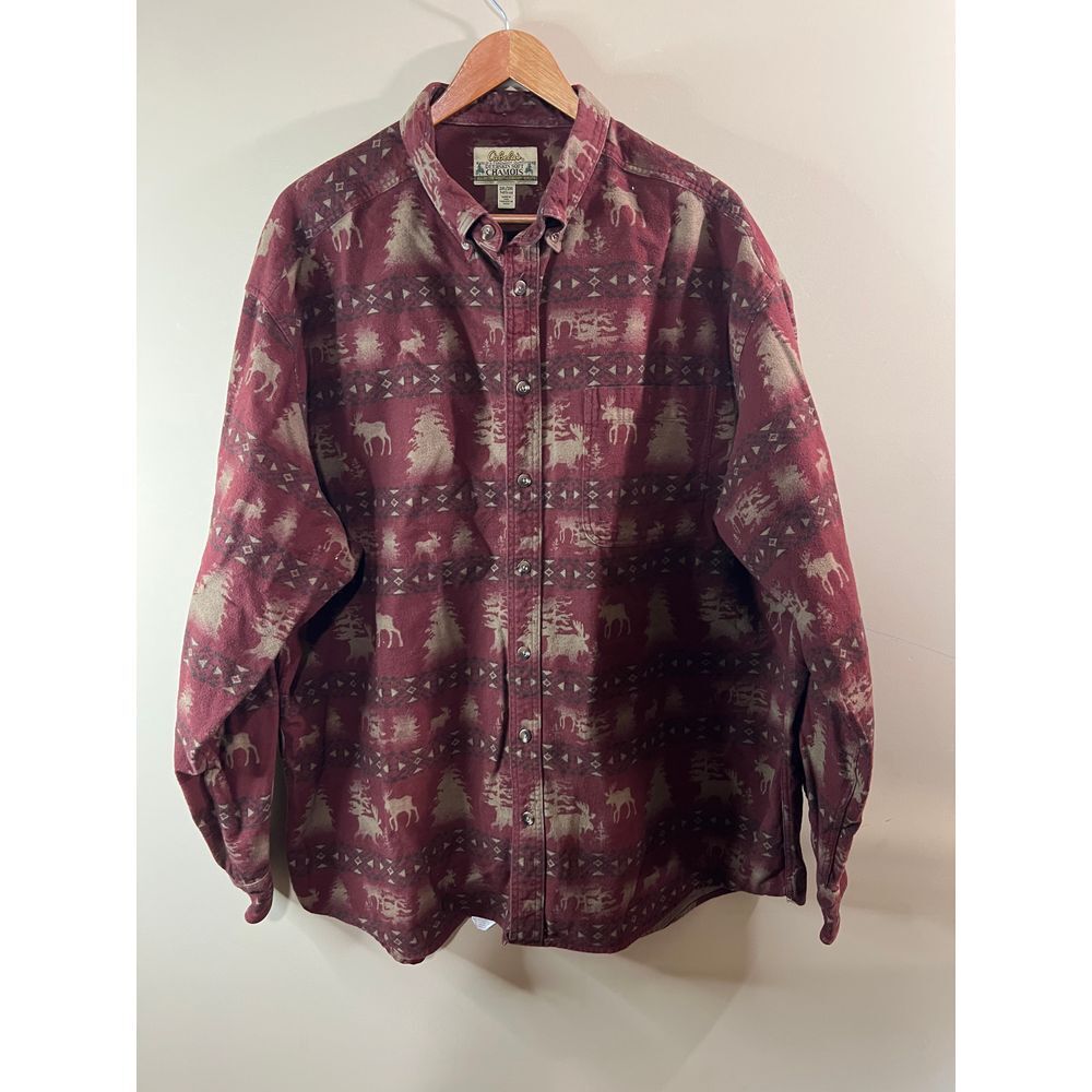 Cabela's Deerskin Soft Chamois AOP Shirt - Mens XXL Tall